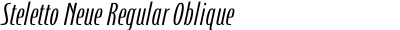 Steletto Neue Regular Oblique